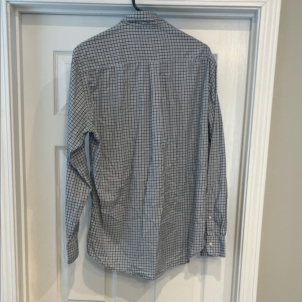Men's Peter Millar Blue Checkered Shirt Size Large - Picture 3 of 3